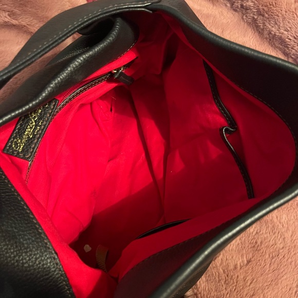 Dooney & Bourke Black and Red Leather Bag - Picture 4 of 13